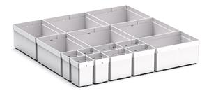 15 Compartment Box Kit 100+mm High x 525W x 525D drawer Bott  Drawer Cabinets 525 x 525 workshop equipment Cubio tool storage drawers 43020751 